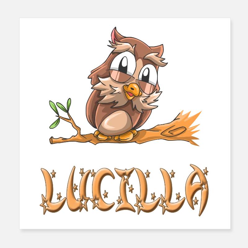 Chouette Lucilla Poster 20 x 20 cm