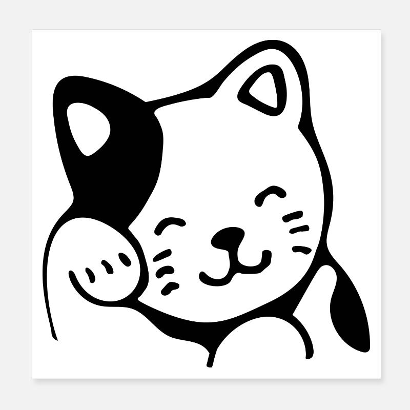 Katze Poster 20x20 cm