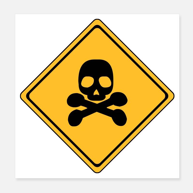 Danger Warning Sign # Poster 8" x 8" (20x20 cm)