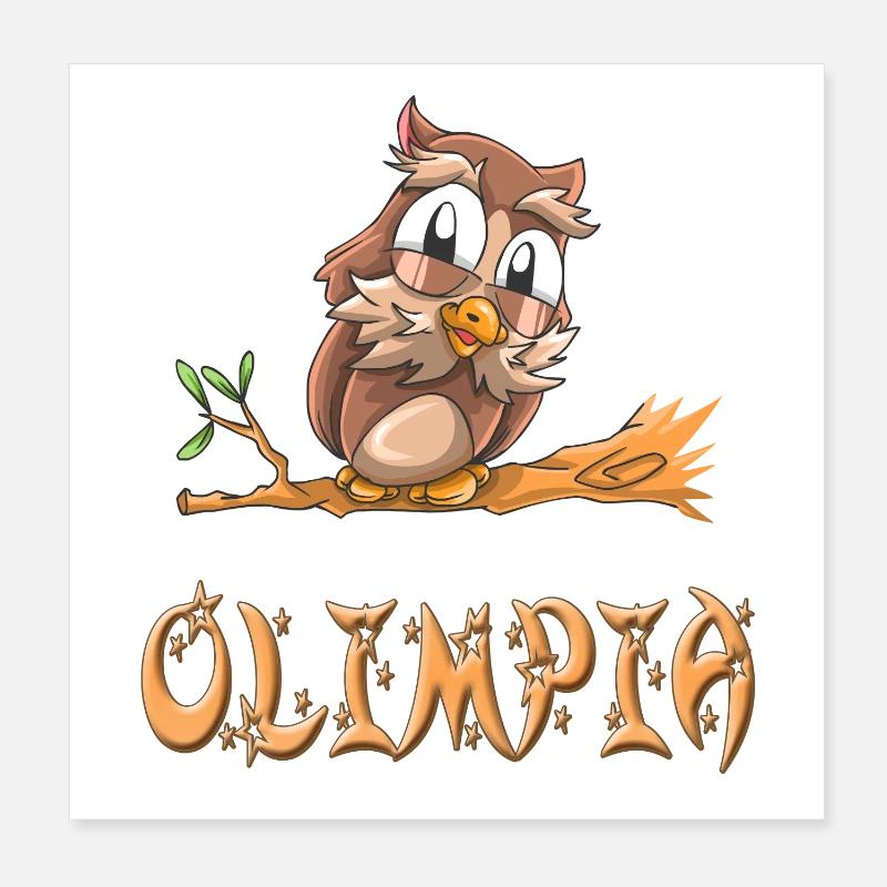Owl Olimpia Poster 20 x 20 cm