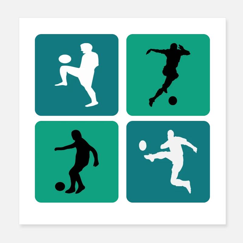Fussball Poster 20x20 cm