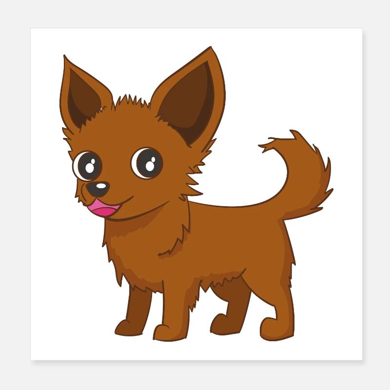 Chihuahua Comic Poster 20x20 cm