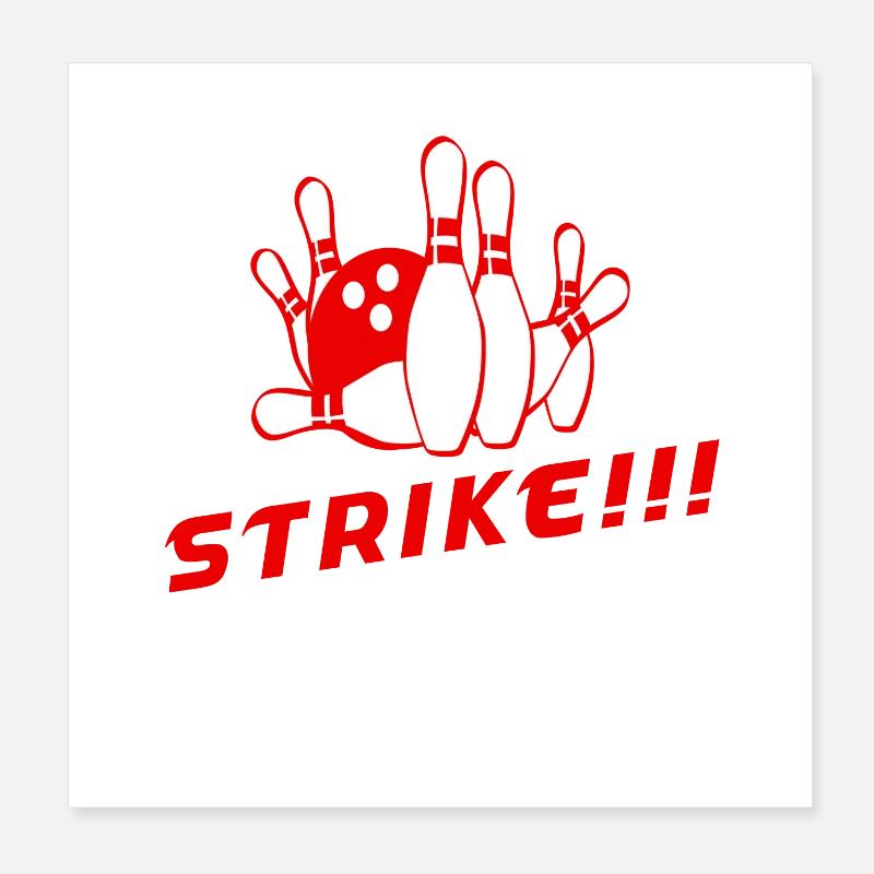 Strike !!! Bowling Poster 20x20 cm