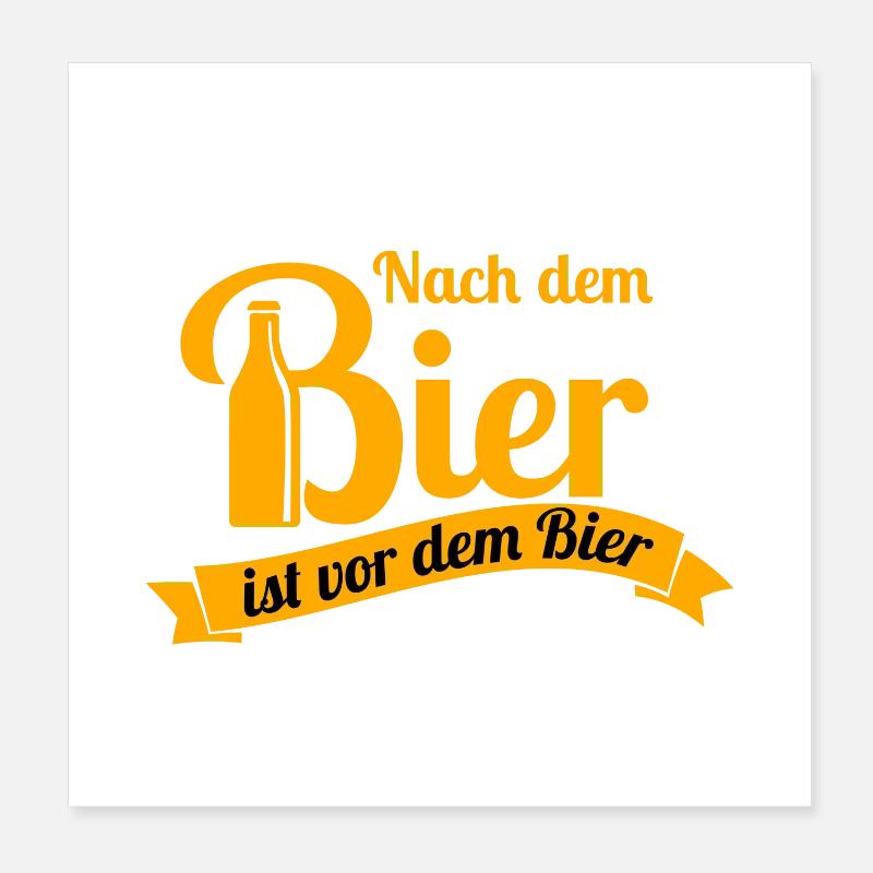 Funspruch Biersprüche Fun Bier trinken Bierslogan Poster 20x20 cm