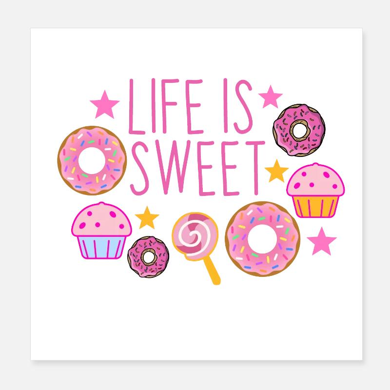 La vie est douce Poster 20 x 20 cm