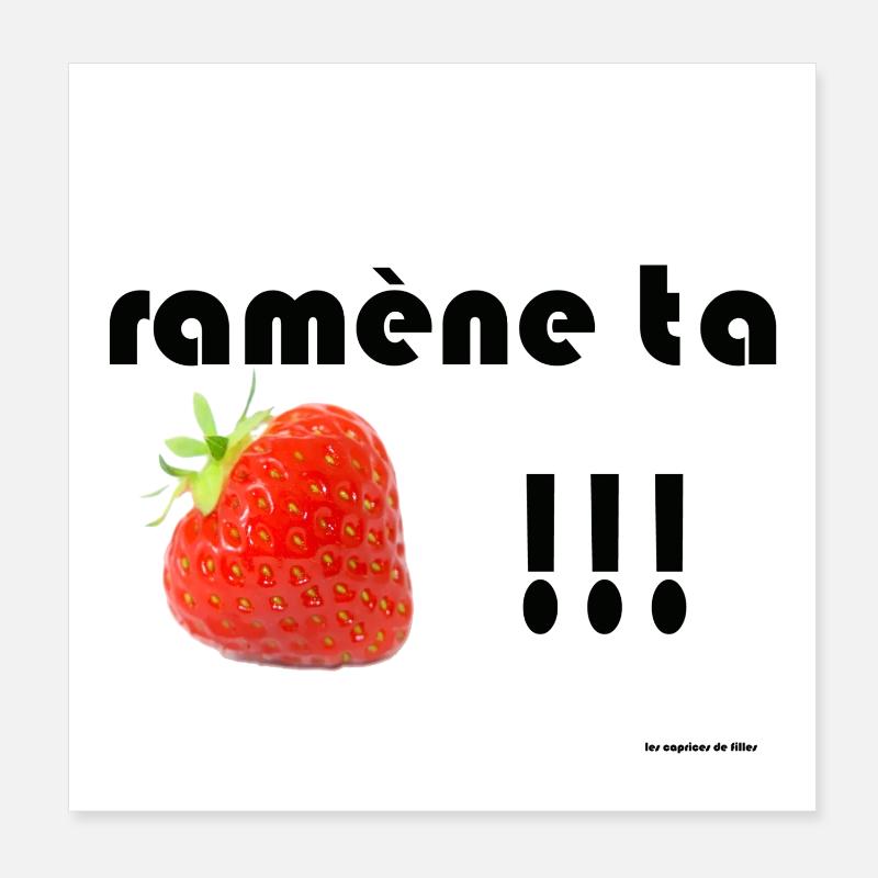 Sichern Sie Ihre Erdbeeren Poster 20x20 cm