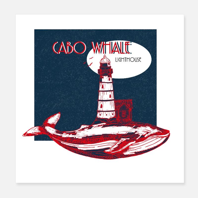 Vintage Leuchtturm Poster 20x20 cm