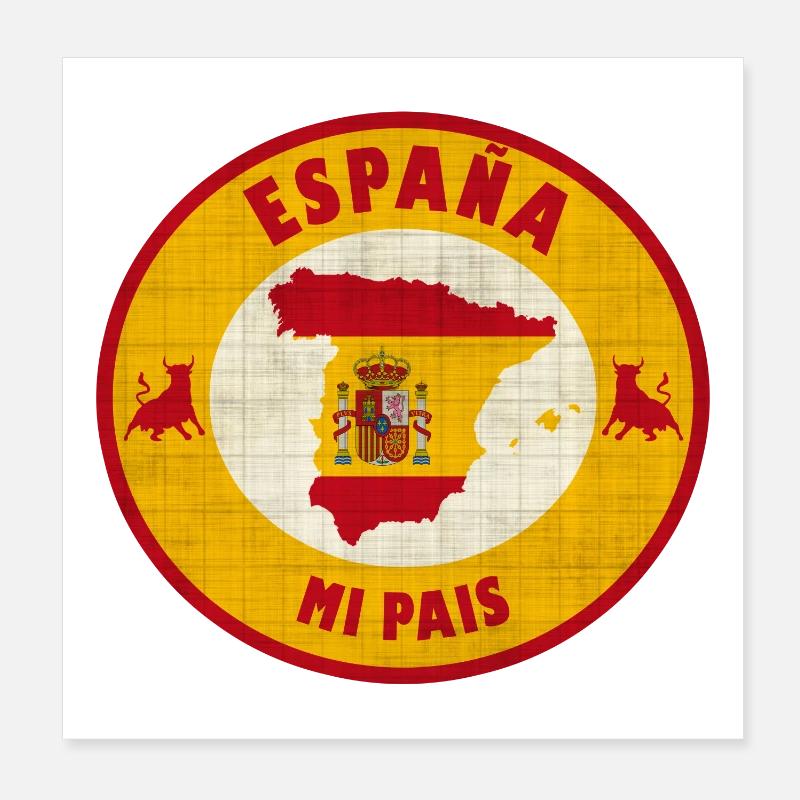 Spanien mein Land Poster 20x20 cm