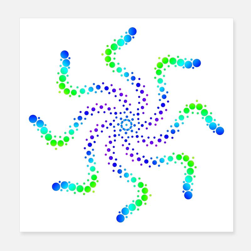 Psychédélique Poster 20 x 20 cm