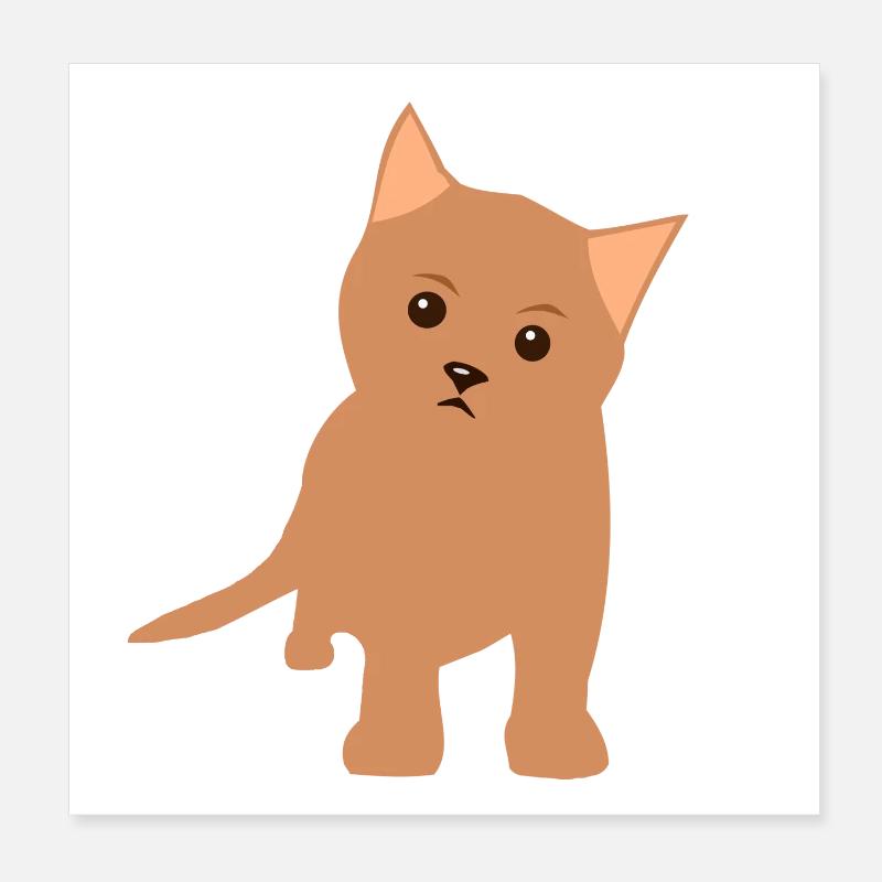 Conception de la Surface Chaton Marron Poster 20 x 20 cm
