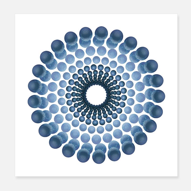 Atomic Cellular th Poster 8" x 8" (20x20 cm)