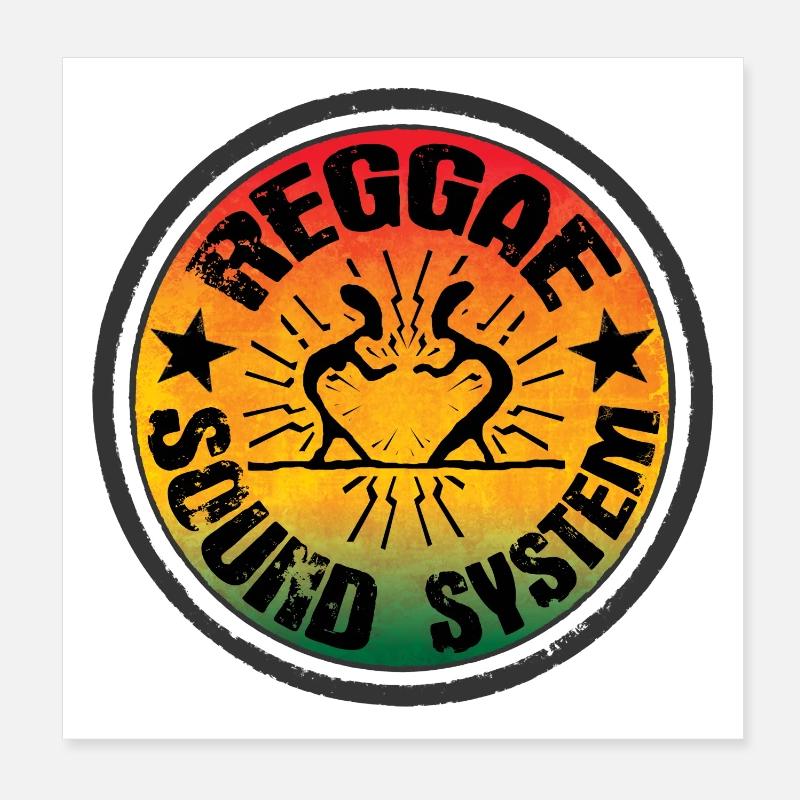 Reggae Soundsystem Poster 20 x 20 cm