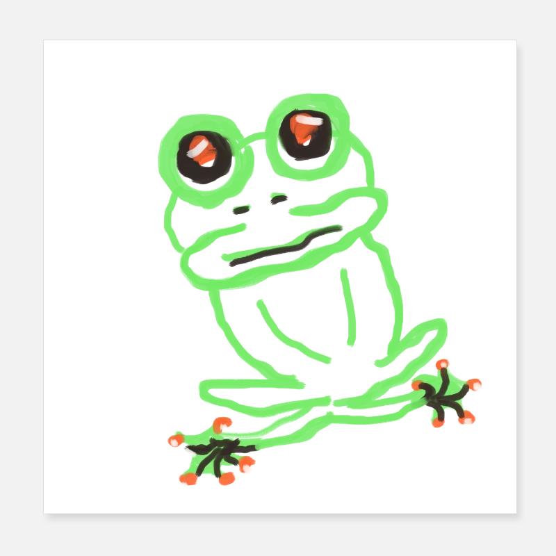 grenouille Poster 20 x 20 cm