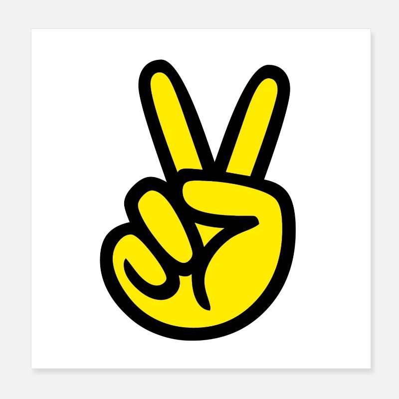 Victory - Poster 8" x 8" (20x20 cm) - white