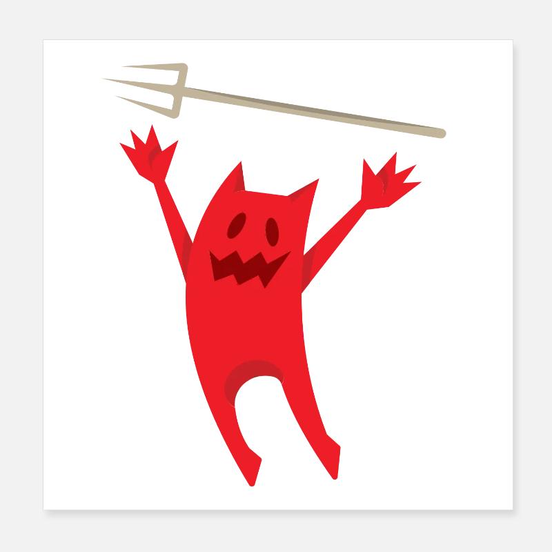 Frecher Teufel Poster 20x20 cm