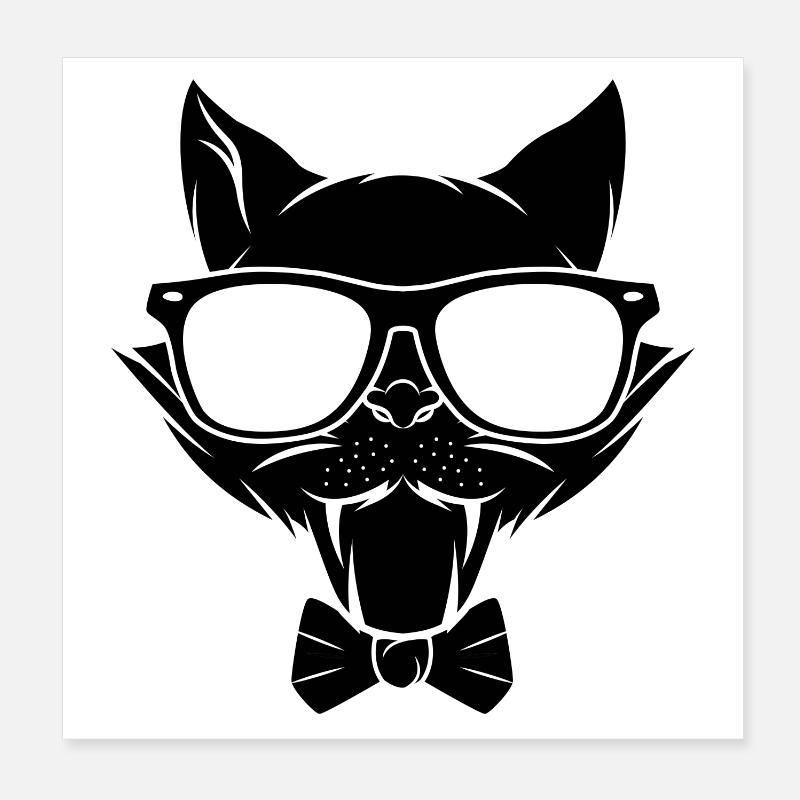 Chat chaton miaou chat domestique oeil de chat Poster 20 x 20 cm