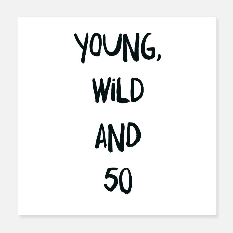 50. Geburtstag Poster 20x20 cm