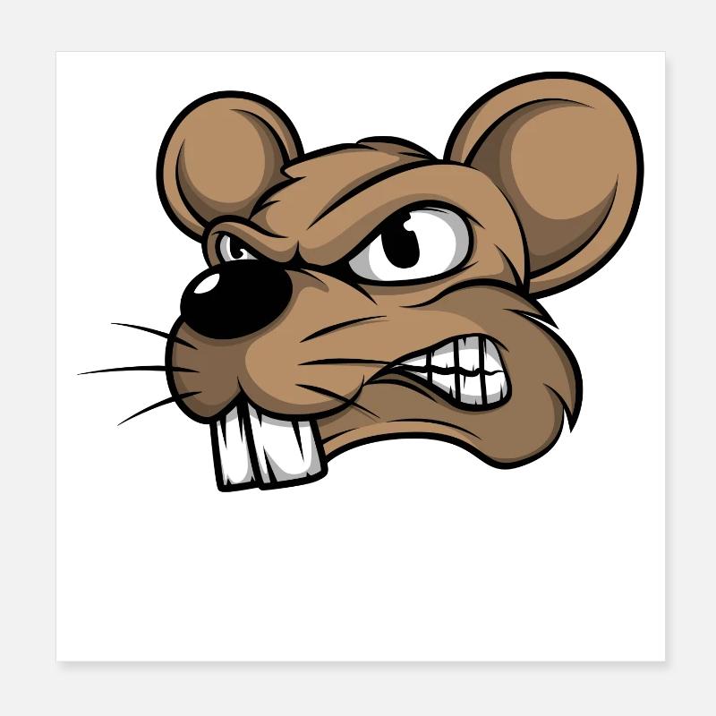 Maus Mäuse Mausi Mäuschen Ratte Nagetier Haustier Poster 20x20 cm