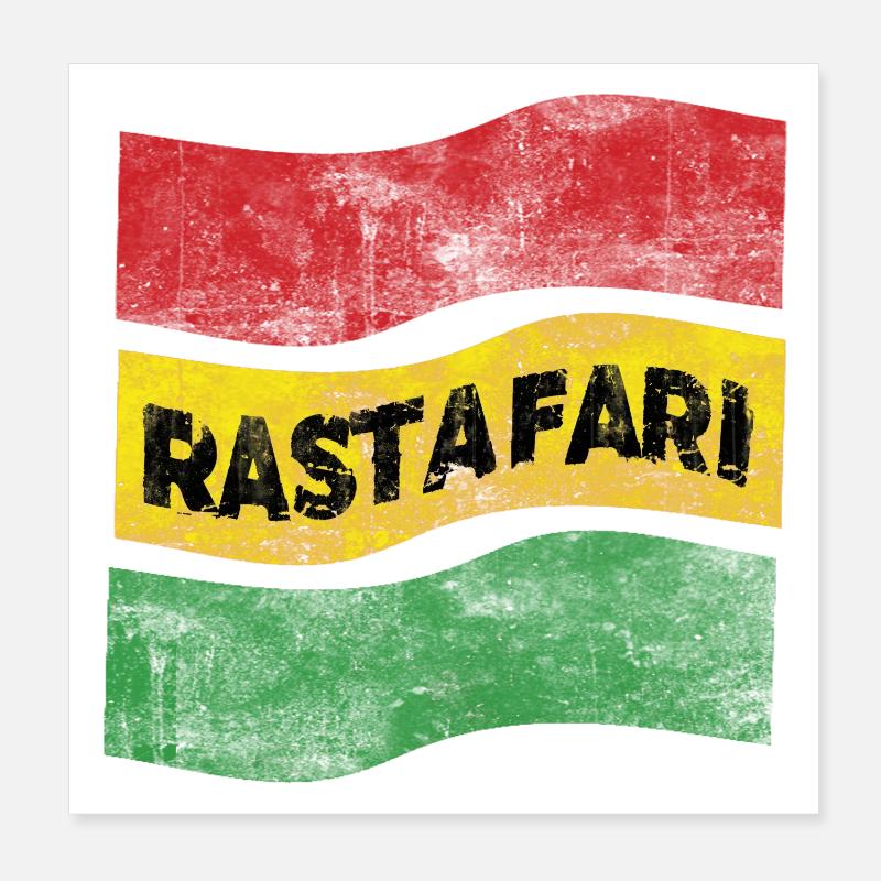 Rastafari Flag Poster 8" x 8" (20x20 cm)
