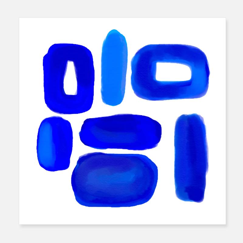 Blue Sky Abstrakt Design Poster 20x20 cm