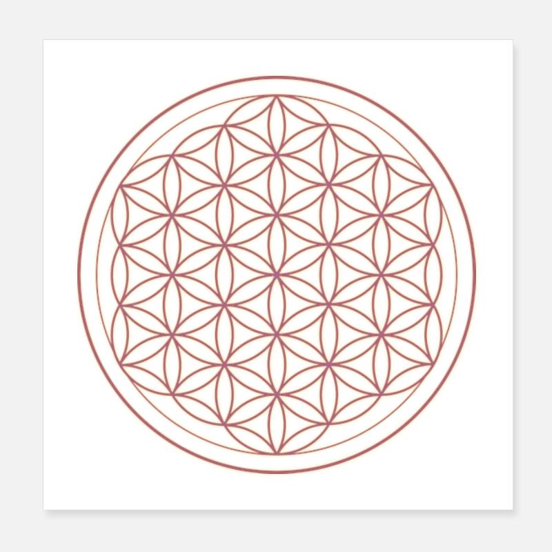 Fleur de vie Poster 20 x 20 cm