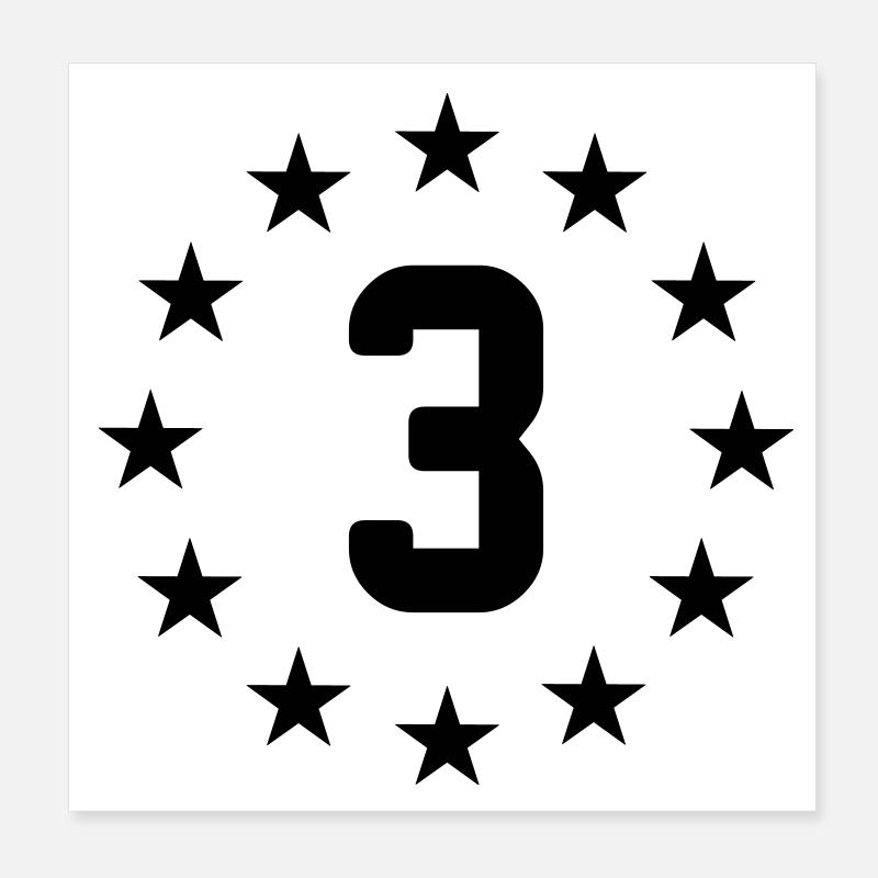 3 ans Poster 20 x 20 cm