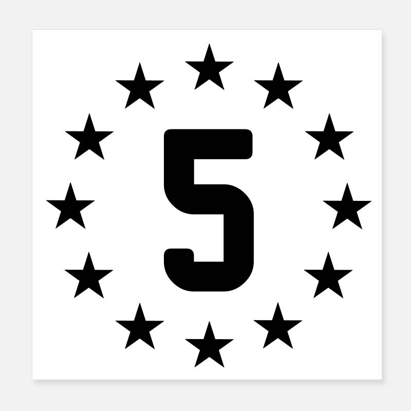 Fünfter geburtstag Poster 20x20 cm