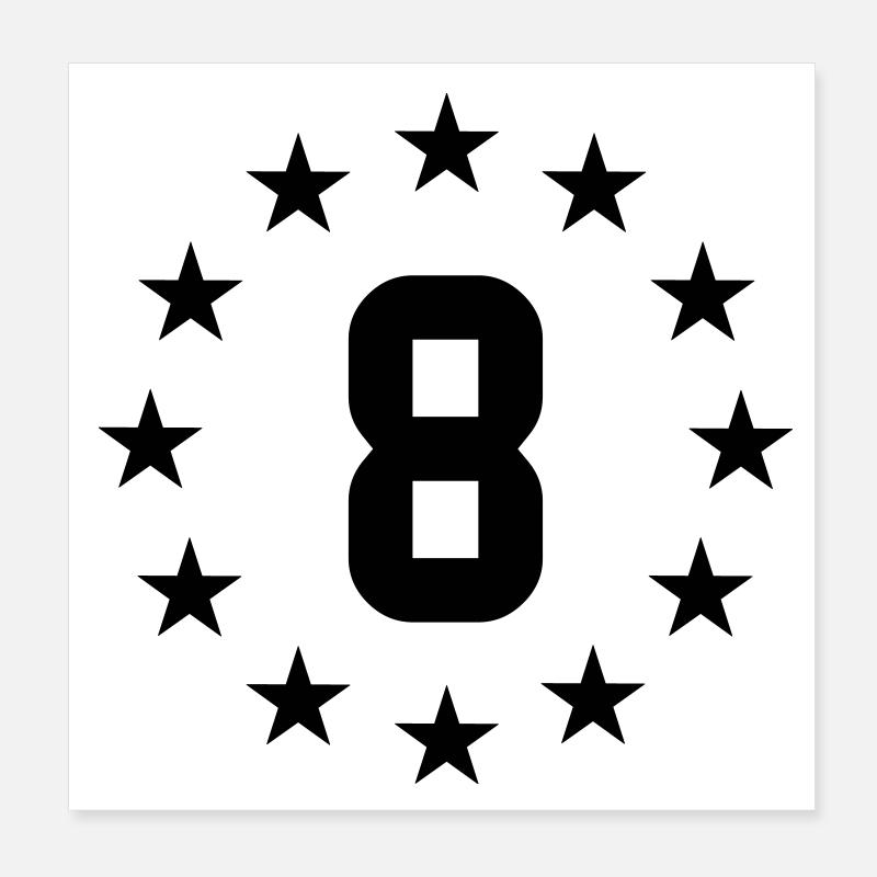 8 years Poster 8" x 8" (20x20 cm)