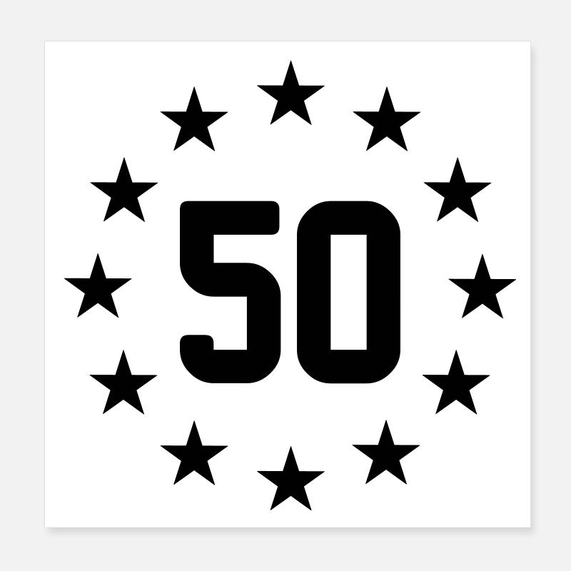50 ans Poster 20 x 20 cm