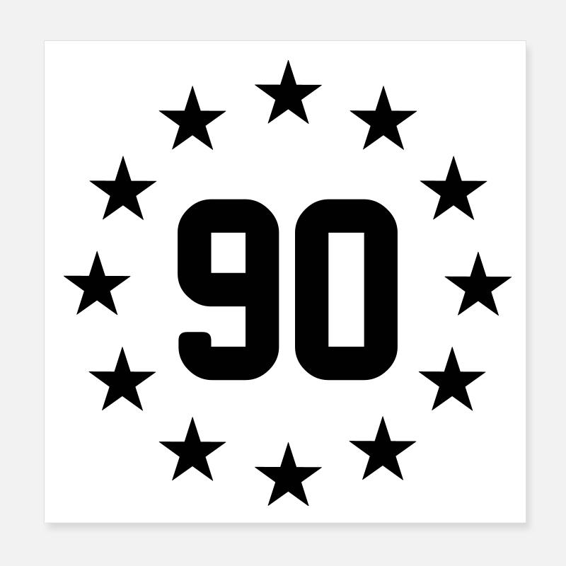 90 years Poster 8" x 8" (20x20 cm)