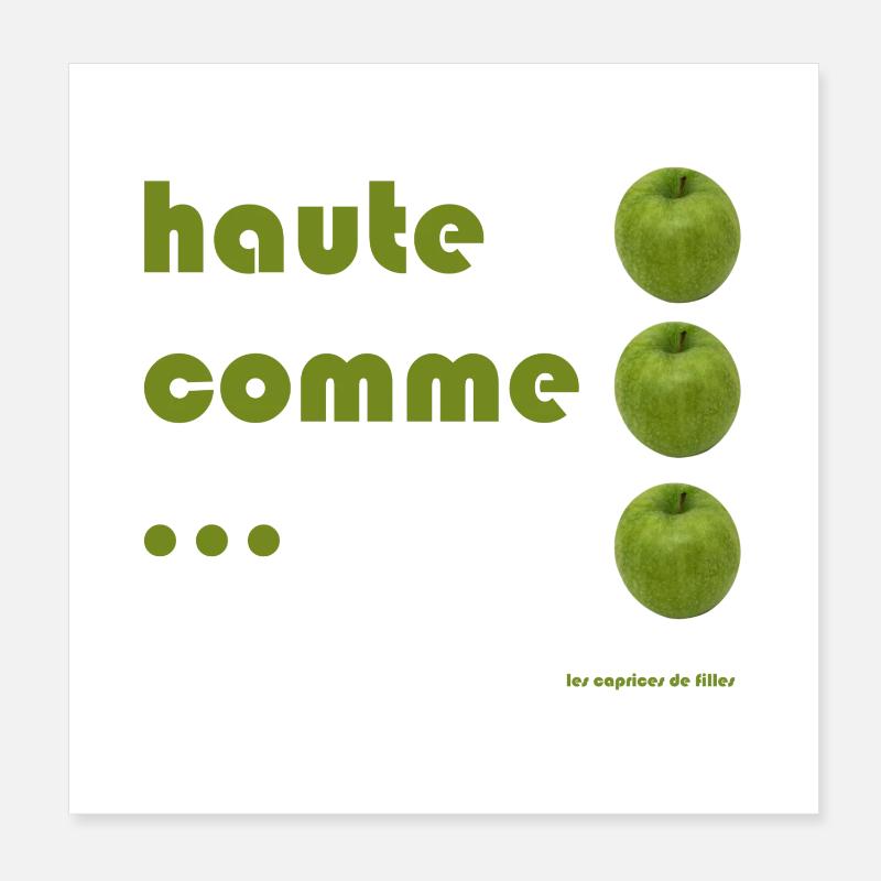 high as 3 apples Poster 8" x 8" (20x20 cm)
