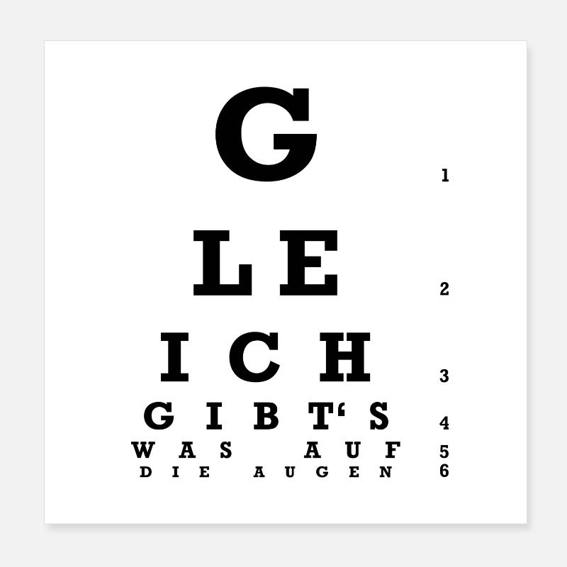 Optométriste - Il y a quelque chose sur les yeux! Poster 20 x 20 cm