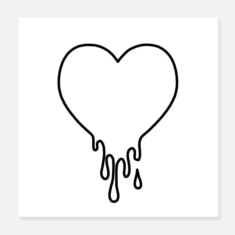 heart Poster 8" x 8" (20x20 cm)