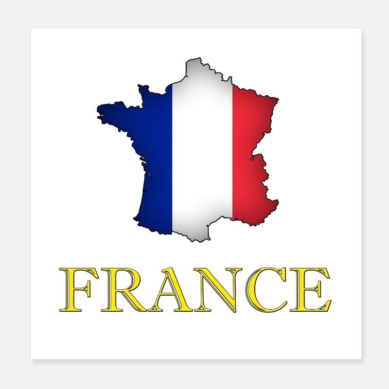Frankreich Poster 20x20 cm