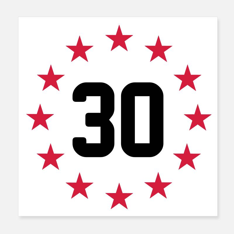 30 ans Poster 20 x 20 cm