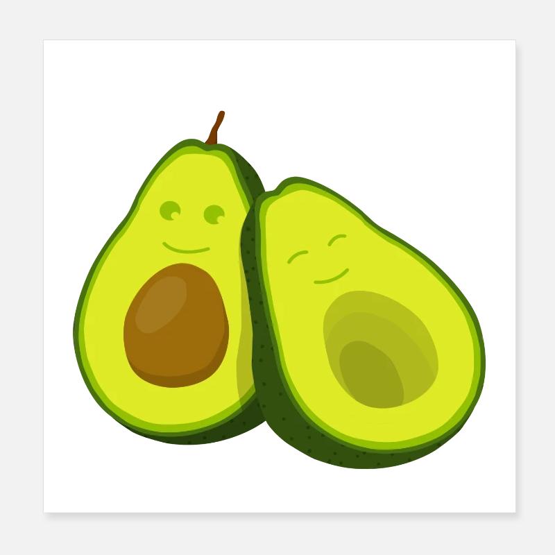 Coccolosa amicizia avocado Poster 20x20 cm