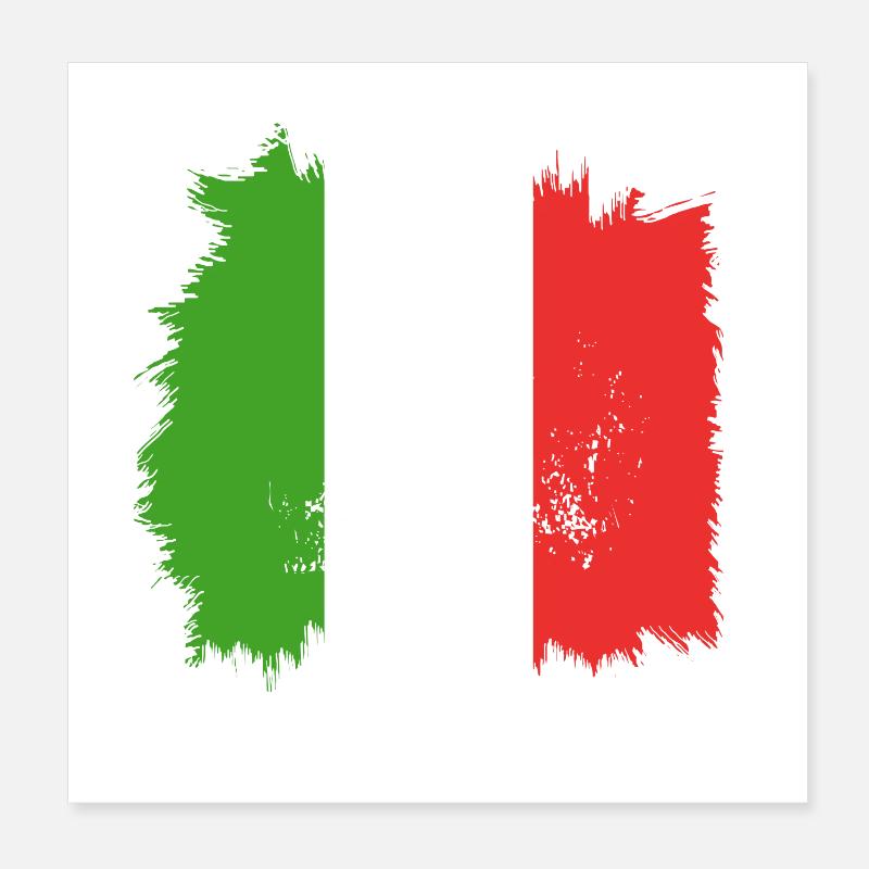 Drapeau italien Poster 20 x 20 cm