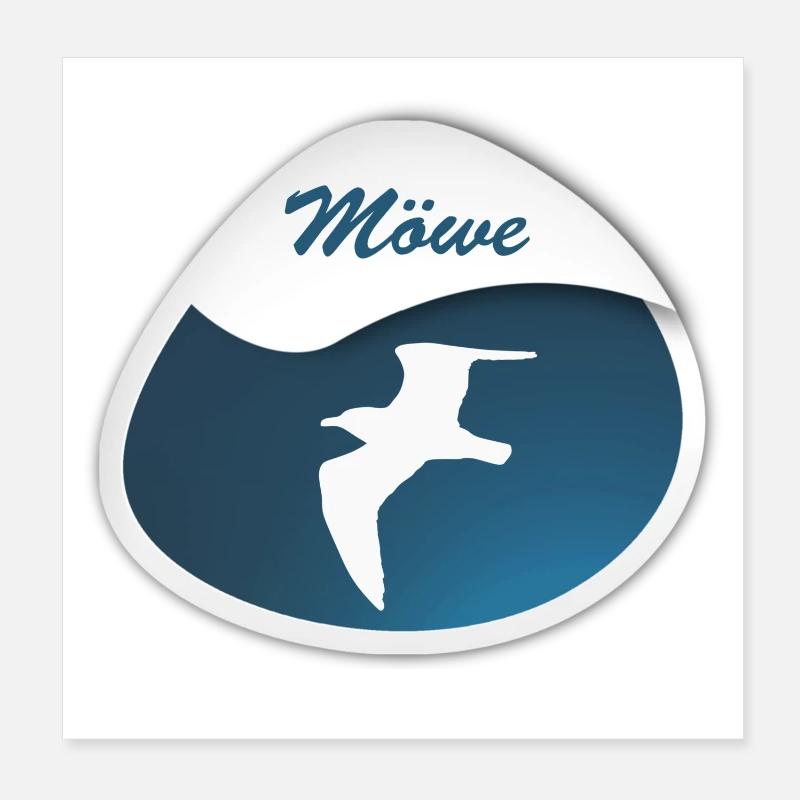 Gull Poster 8" x 8" (20x20 cm)