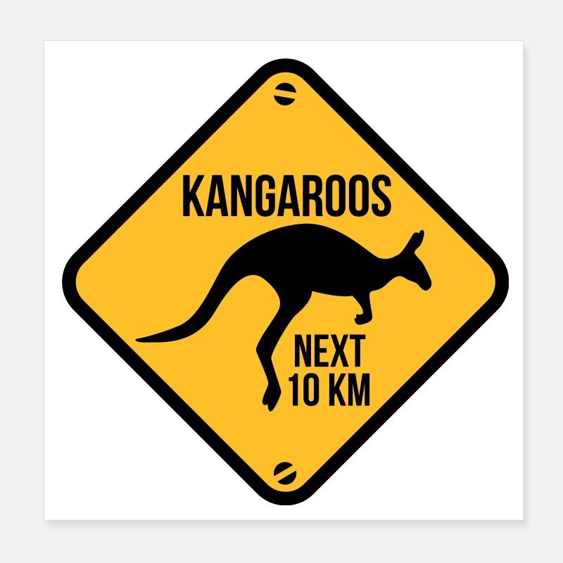 australie - australia - kangourou Poster 20 x 20 cm