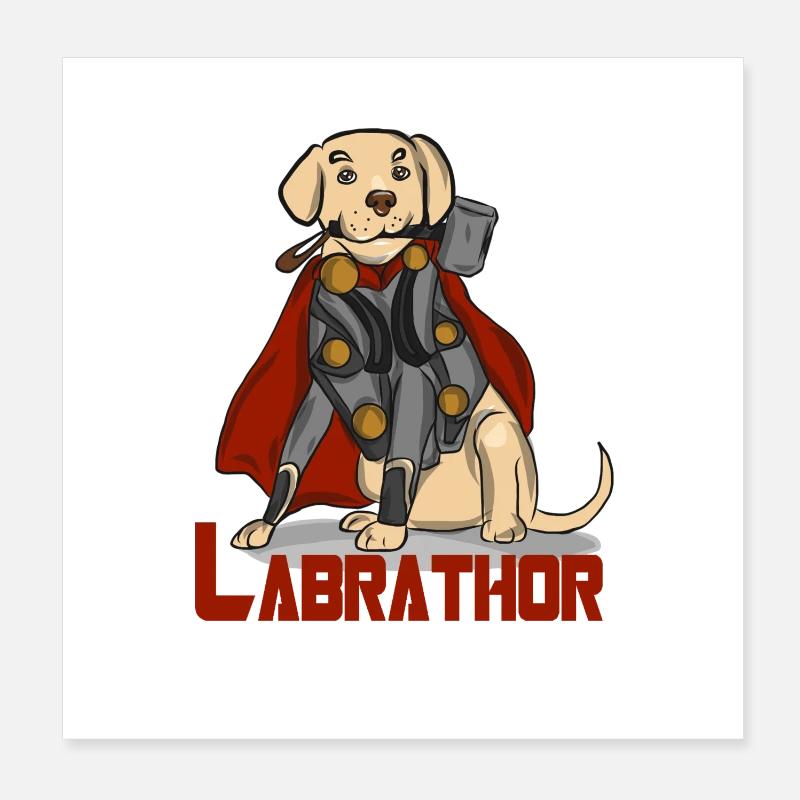 Labrador Hund Geschenk Haustier Thor Poster 20x20 cm