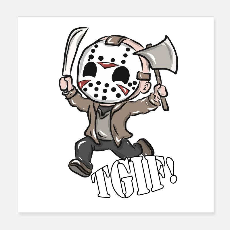Jason Halloween cadeau Poster 20 x 20 cm