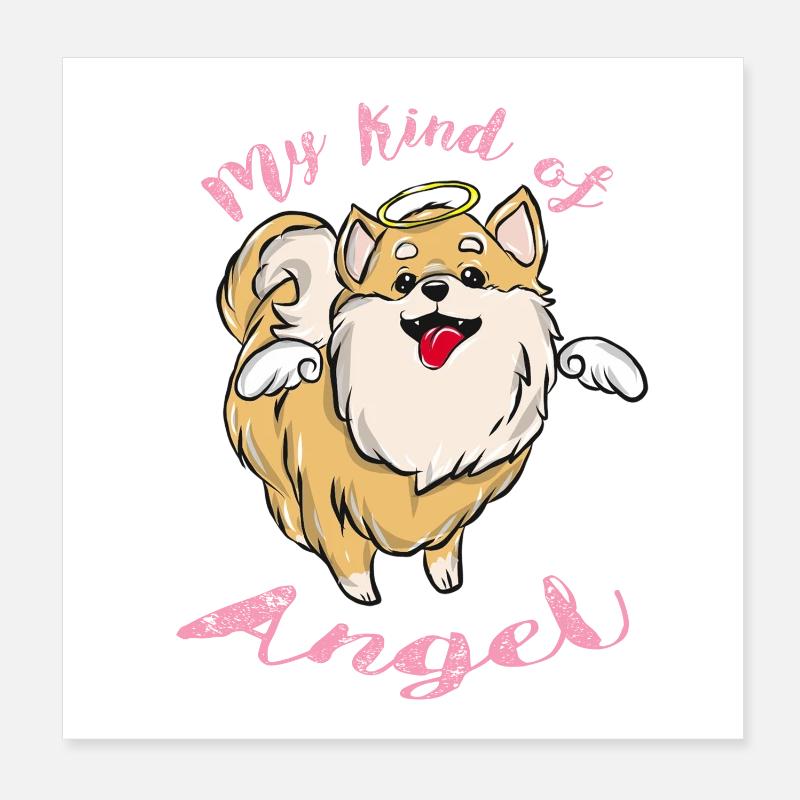 chien Poster 20 x 20 cm