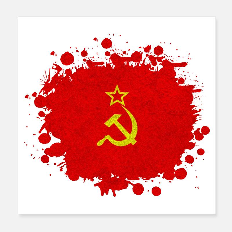 URSS De La Colle / Union soviétique Cadeau communiste Poster 20 x 20 cm