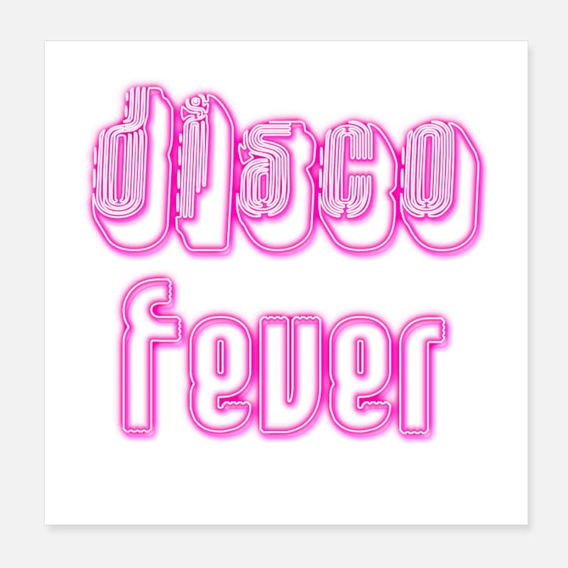 disco - Poster 8" x 8" (20x20 cm) - white