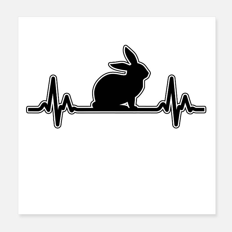 Hase Poster 20x20 cm