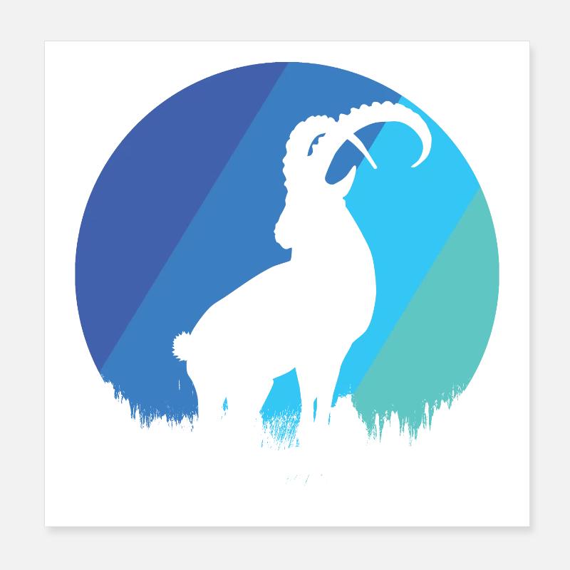 Capricorne Poster 20 x 20 cm