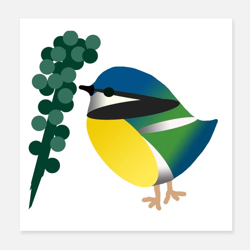 bird Poster 8" x 8" (20x20 cm)