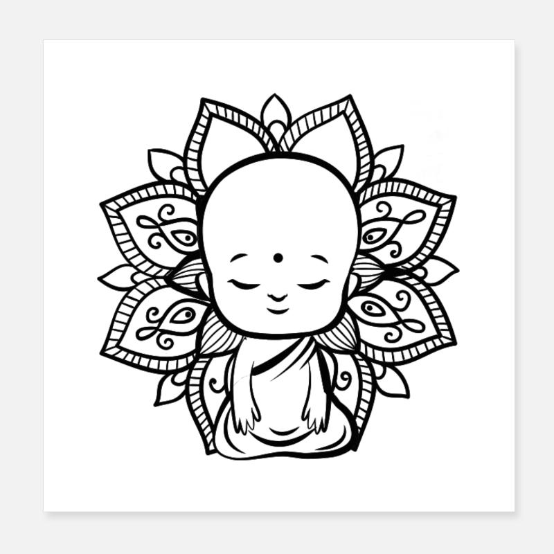 Bouddha Poster 20 x 20 cm