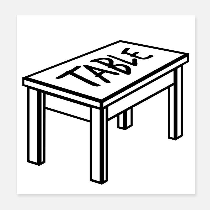 Menuisier Table à manger Bureau Meubles Poster 20 x 20 cm