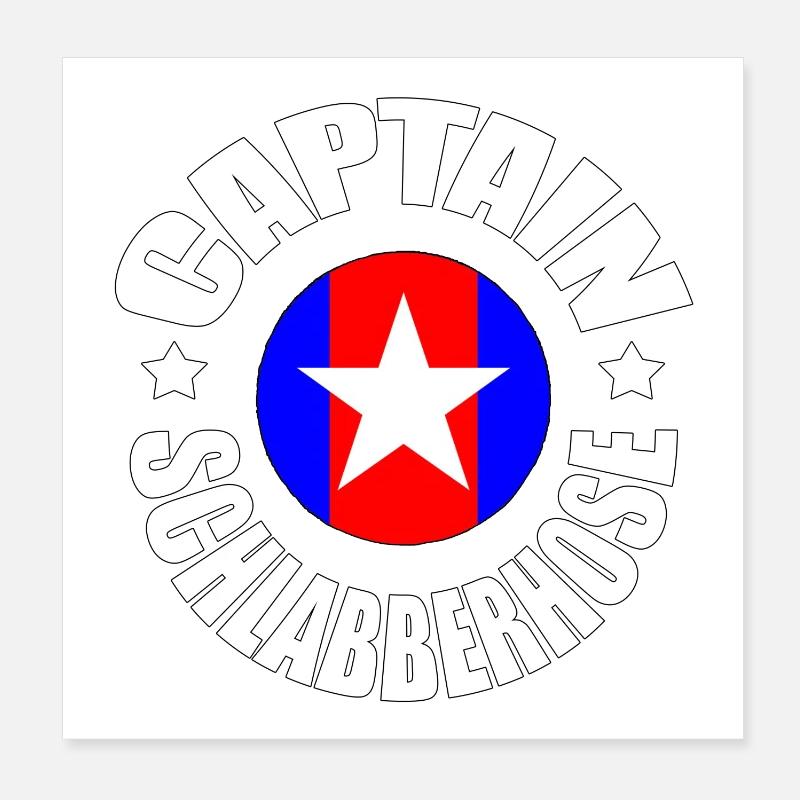 CAPTAIN SCHLABBERHOSE Geschenk Poster 20x20 cm